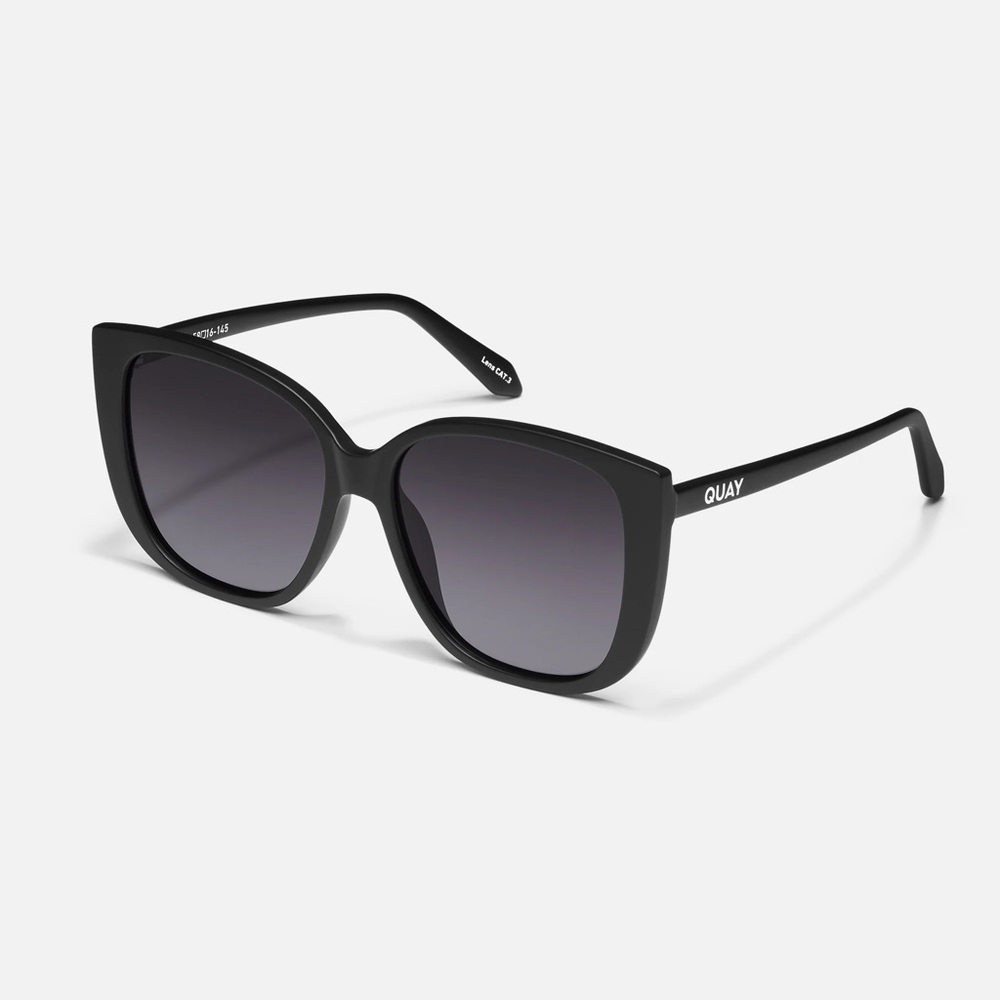 Quay Ever After Polarized Matte Black Sunglasses - Picture 3 of 9